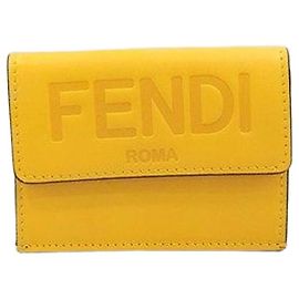 Fendi Trifold Micro Wallet Leather Multiple colors