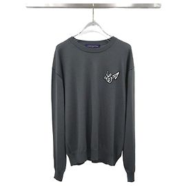 Louis Vuitton Bestickter Strickpullover mit Rundhalsausschnitt Grün