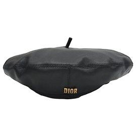 Dior Beret Black Lambskin Black