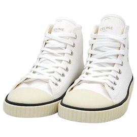 Céline Blank Canvas Sneaker mit Schnürung Braun