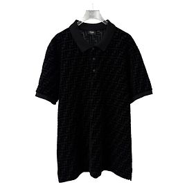 Fendi FF Logo Monogram Polo Schwarz
