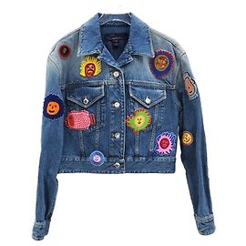 Louis Vuitton Limitierte Multi-Patch Denimjacke Blau