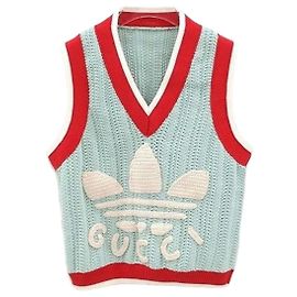 Gucci Rib-Strick Top Weste XS Grün