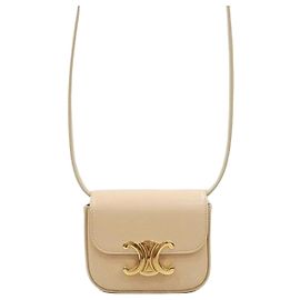 Céline Sac à épaule Triomphe Mini Claude Shiny Vert