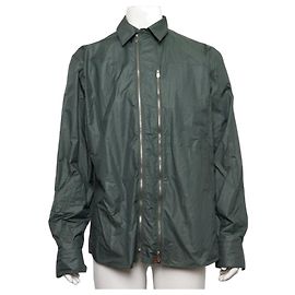 Hermès Technical Poplin Zip Shirt Herrenjacke Grün