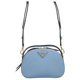 Prada Sac à épaule en cuir Odette Marron