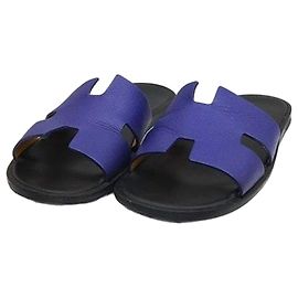 Hermès Izmir Sandal Slipper Navy Blau