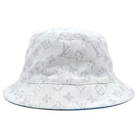 Louis Vuitton Bob réversible Monogram Denim Blue Bleu