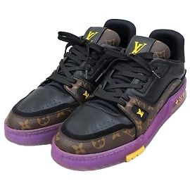 Louis Vuitton Trainer Sneakers Green Leather Green