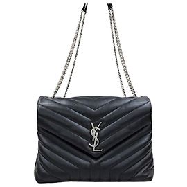 Autre Marque Bolsa de Ombro Lulu em Couro Acolchoado Medium Marrom