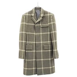 Thom Browne Check Pattern Single Chesterfield Wool Coat Multiple colors