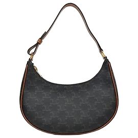 Céline Bolsa Triope Canvas Ava Bag Tan Marrom