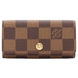 Louis Vuitton Damier Multicles 4 Key Case Marrom Outro Damier ebene