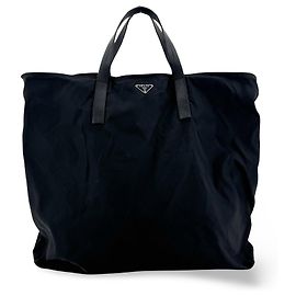 Prada Open Tote Tessuto Medium Black