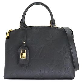 Louis Vuitton Monogram Empreinte Petit Palais PM Handbag Black Monogram