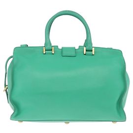 Autre Marque Saint Laurent Classic Y Cabas Leather Medium Grün