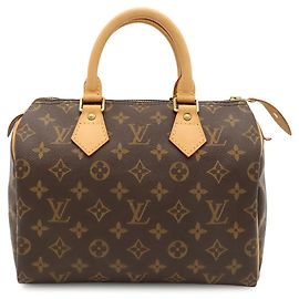 Sac à main Louis Vuitton Monogram Speedy 25 Marron Blanc Monogramme