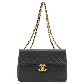 Borsa a spalla Chanel Large Matelassé Coco Mark Nero