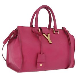 Autre Marque Saint Laurent Classic Y Cabas Leather Small Pink