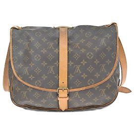 Louis Vuitton Saumur Monogram Canvas 35 Marrom