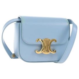 Céline Celine Claude Leather Mini Blu