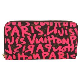 Louis Vuitton Zippy Limited Edition Monogram Graffiti Castaño