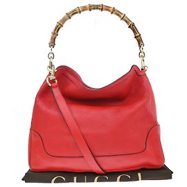 Gucci Diana Bamboo Leather Medium Rosso