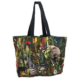 Dolce & Gabbana Bolso Shopper Lona Estampado Jungla Multicolor