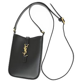 Autre Marque Saint Laurent Le 5 a 7 Vertical Leather Mini Nero