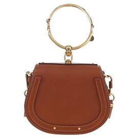 Chloé Chloe Nile Leather Small Castaño
