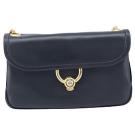Gucci Shoulder Leather Small Navy blue