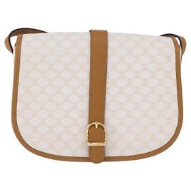 Céline Celine Macadam Shoulder Canvas Medium Branco