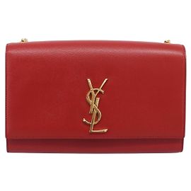Autre Marque Saint Laurent Classic Monogram Flap Chain Leather Rot