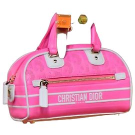 Christian Dior Bolso Mini Duffle Cuero Rosa