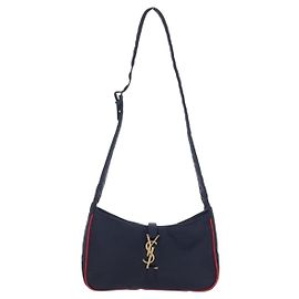 Autre Marque Saint Laurent Le 5 a 7 Hobo Nylon Small Blu navy