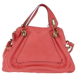 Chloé Chloe Paraty Top Handle Leather Large Rose