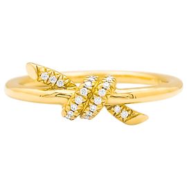 Anillo Tiffany & Co, "Knot" de oro amarillo y diamantes. Otro