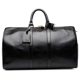 Borsa da viaggio Louis Vuitton Epi Keepall 45 Nera Nero