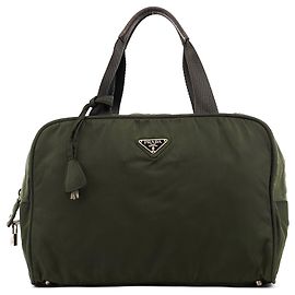 Prada Sac cabas Green Tessuto Nylon Key-Lock Vert