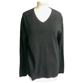 Zadig & Voltaire Peter C schwarzer Kaschmirpullover V-Ausschnitt Schwarz
