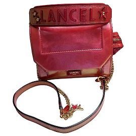Borsa a tracolla Lancel in pelle rosso iridescente Rosso Arancione