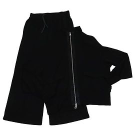 Autre Marque Varley Black Blend Viscose Roxbury Satin Trimmed Stretch Jacket & Pants Schwarz