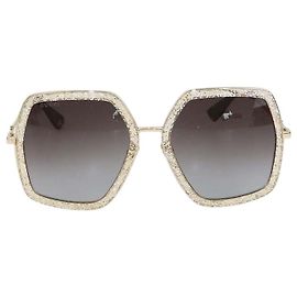 Gucci Gafas de sol oversized degradadas Dorado, Negro Negro Dorado
