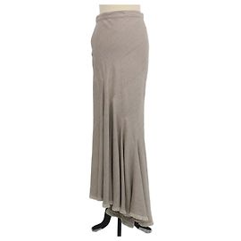 Autre Marque Falda maxi asimétrica Max Mara Sfilata de lino beige Otro