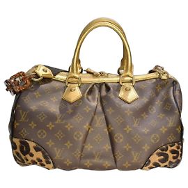 Louis Vuitton Stephen Sprouse Sac Duffle Monogram Léopard - Or Métallique Marron Imprimé léopard