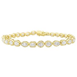 Autre Marque Bracciale linea in oro giallo e diamanti. Altro