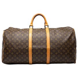 Borsa da viaggio Louis Vuitton Monogram Keepall 60 Marrone Marrone