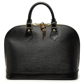 Borsa Louis Vuitton Epi Alma PM Nera Nero