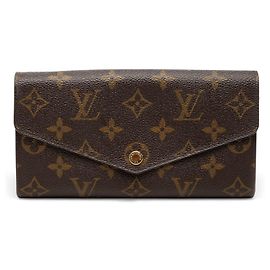 Brown Louis Vuitton Monogram Sarah NM3 Long Wallet Brown