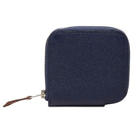 Monedero Hermès Epsom Silk In Azul Azul